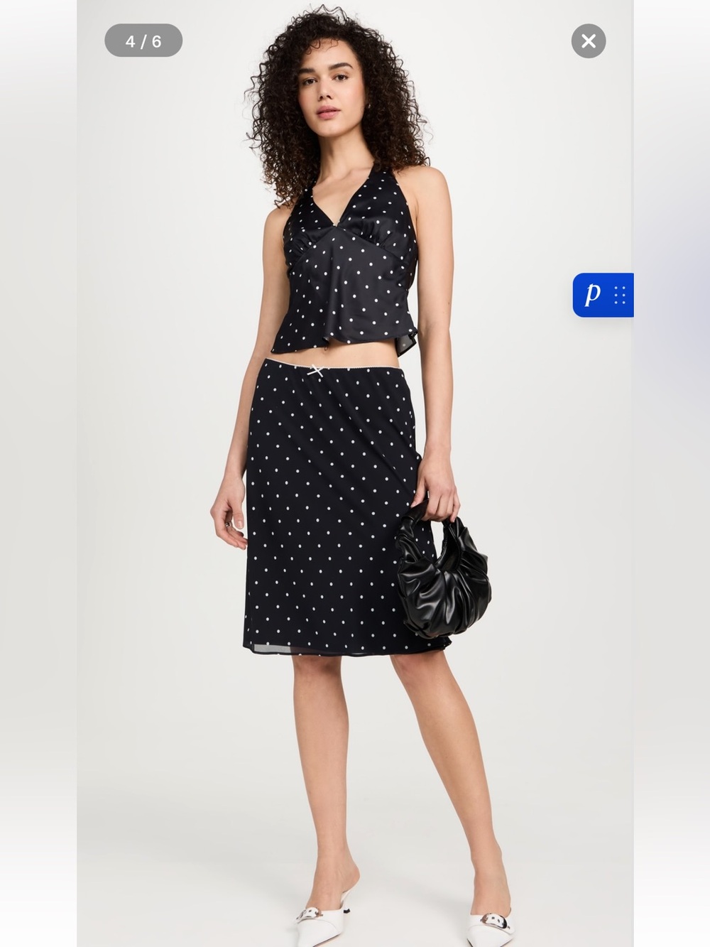 NIA Polka Dot Halter & Skirt Set